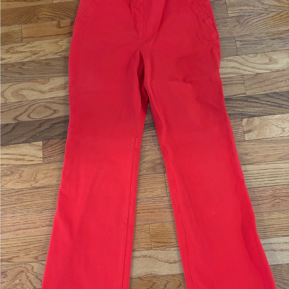 Spanx red kick flare pant